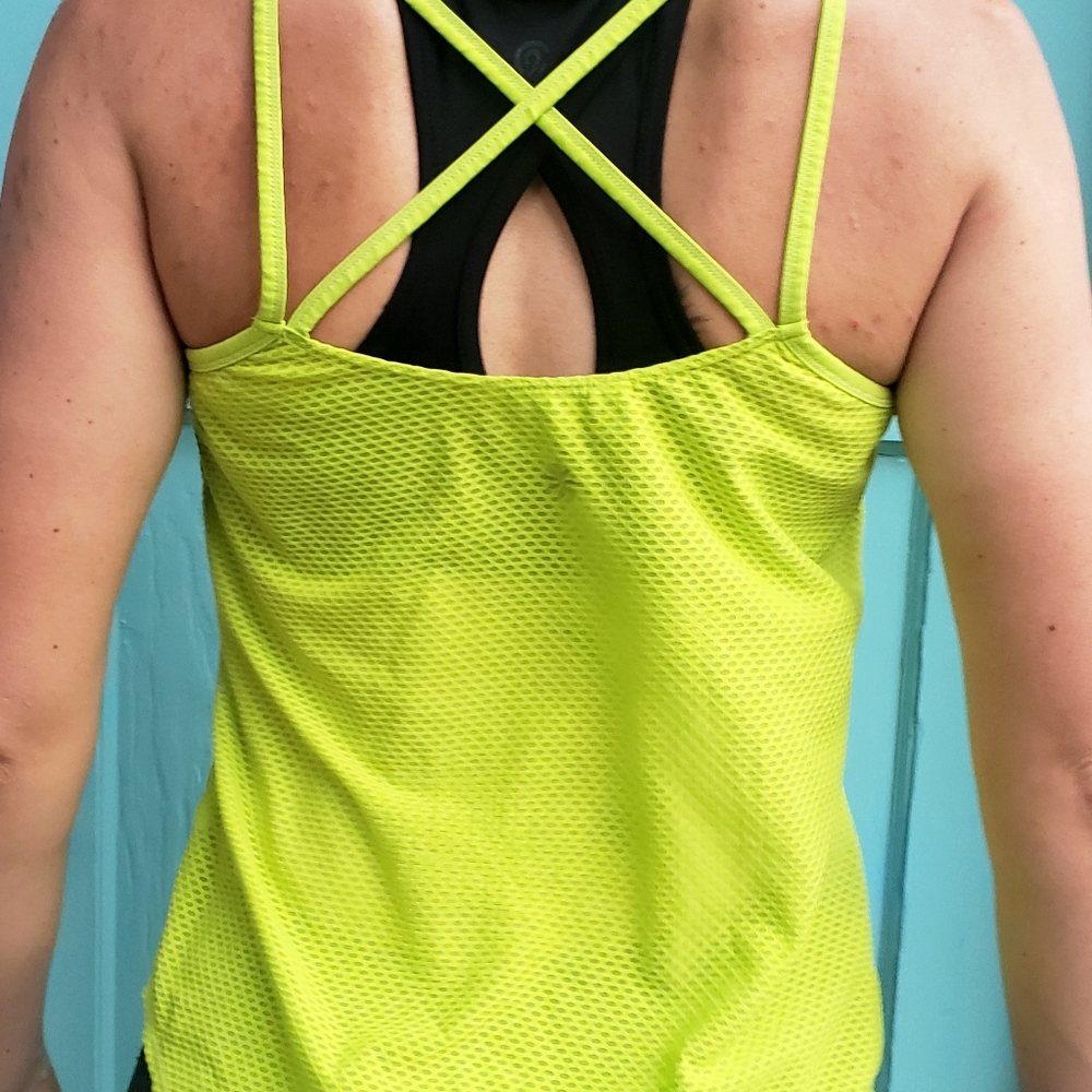 Athleta Lime Green Power Mesh Tank Small